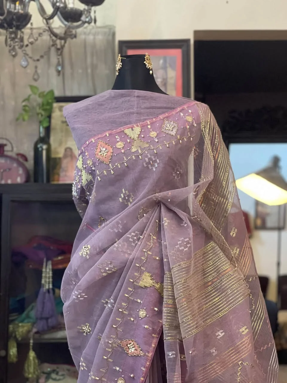 Lavender Jamdani