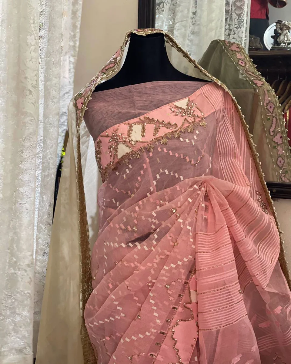 Rose Pink Saree