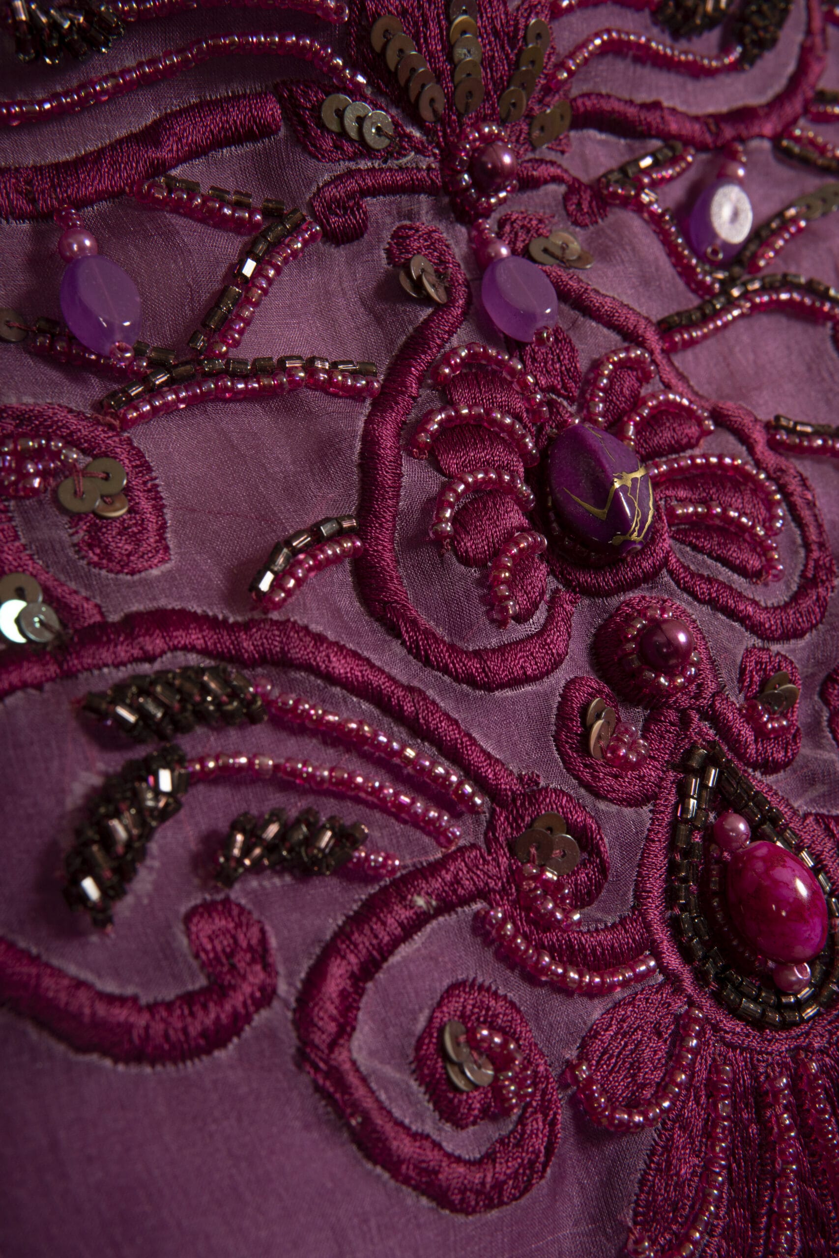 Floral Printed Organza & Chinon Silk Saree - Image 3