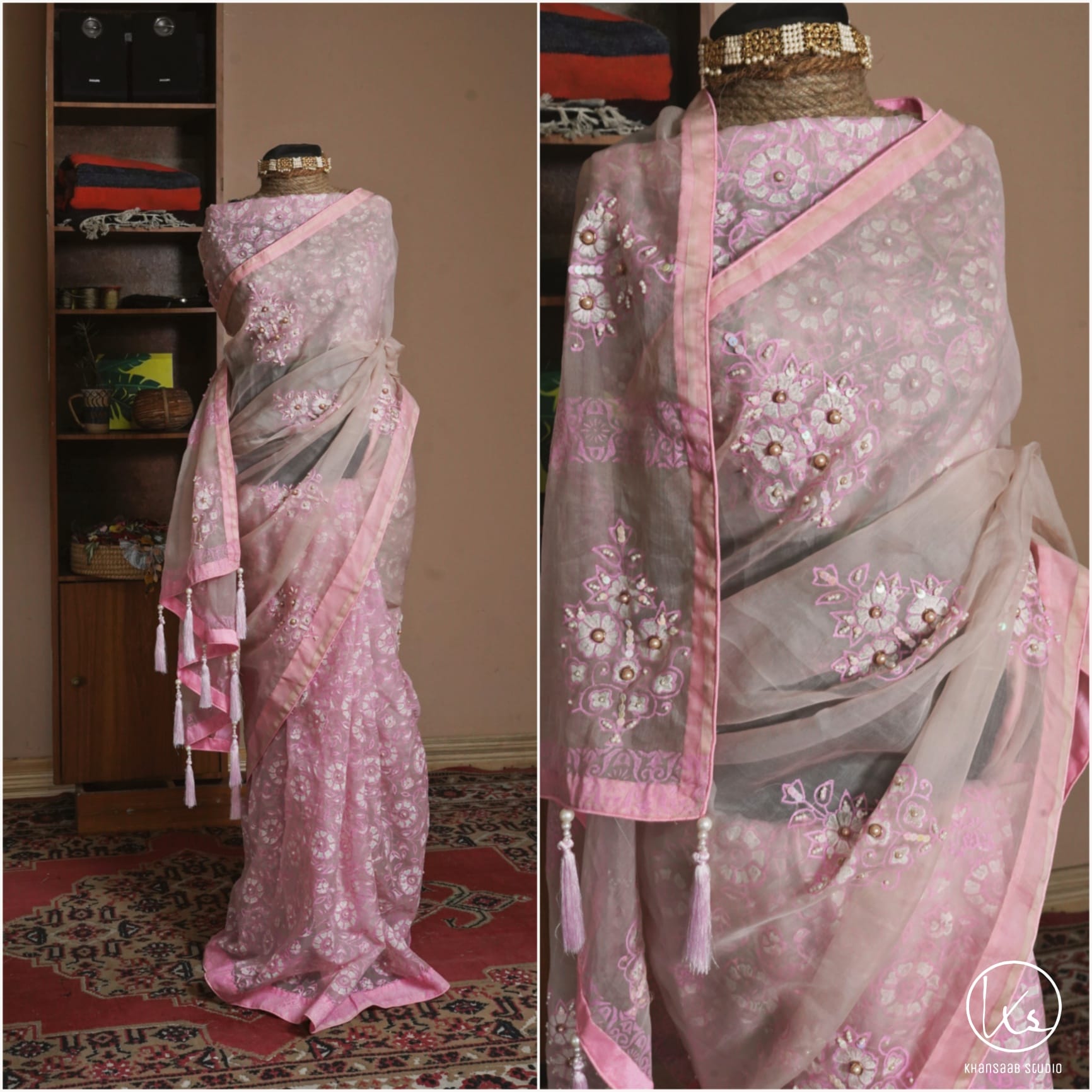 Block Print Muslin Saree