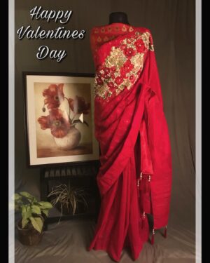 Dhakai Jamdani Carnation Saree