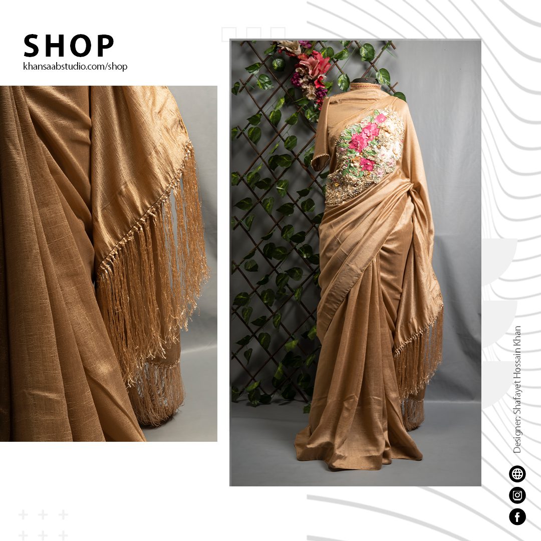 Bichitra Silk Carnation Saree