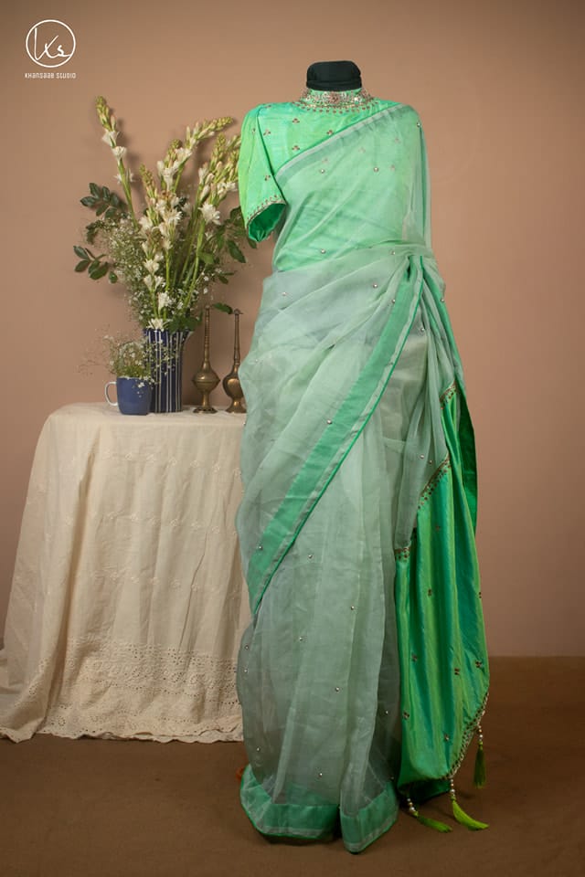 Royal Muslin Zardosi Elegance Saree