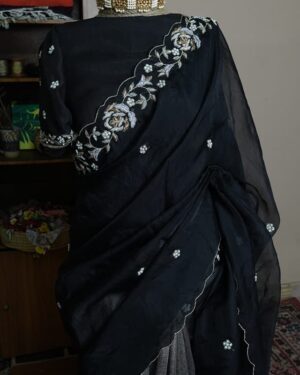 Golap Zardosi Work Muslin & Paper Silk Saree