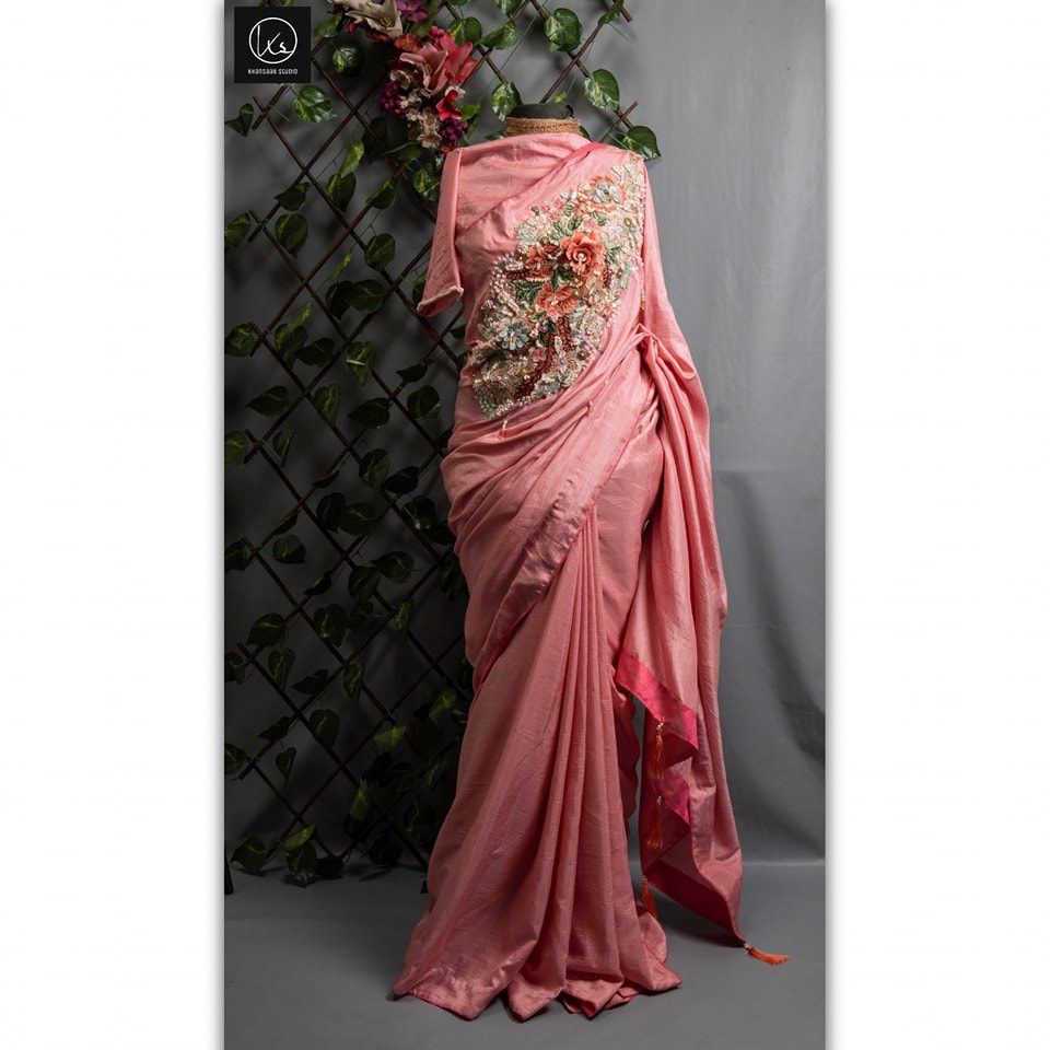 Bichitra Silk Carnation Saree