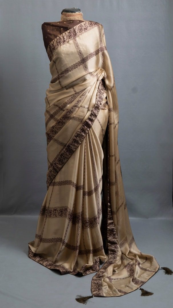 Digital Bloom Silk Saree