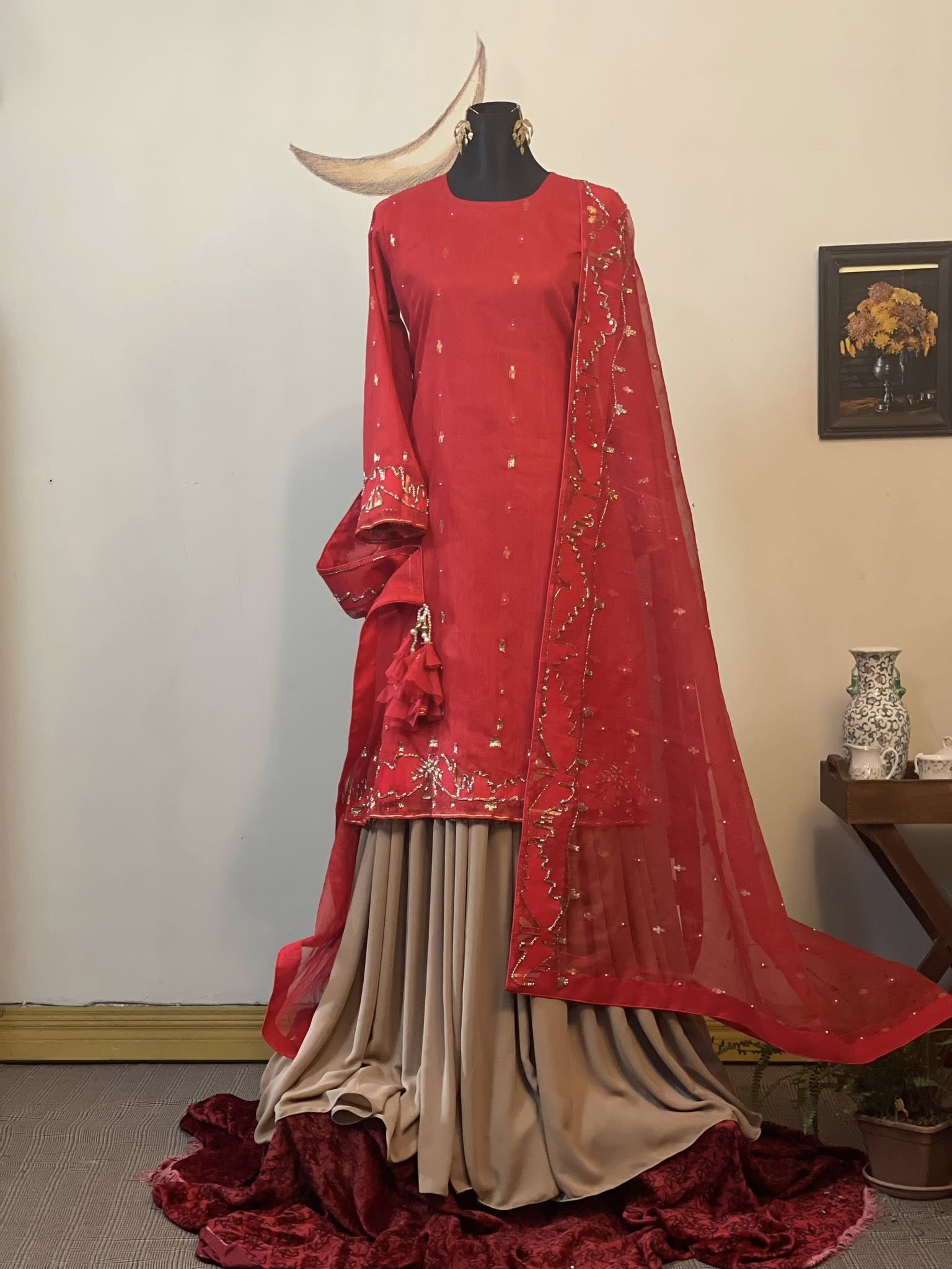 Jamdani Festive Sharara Suit