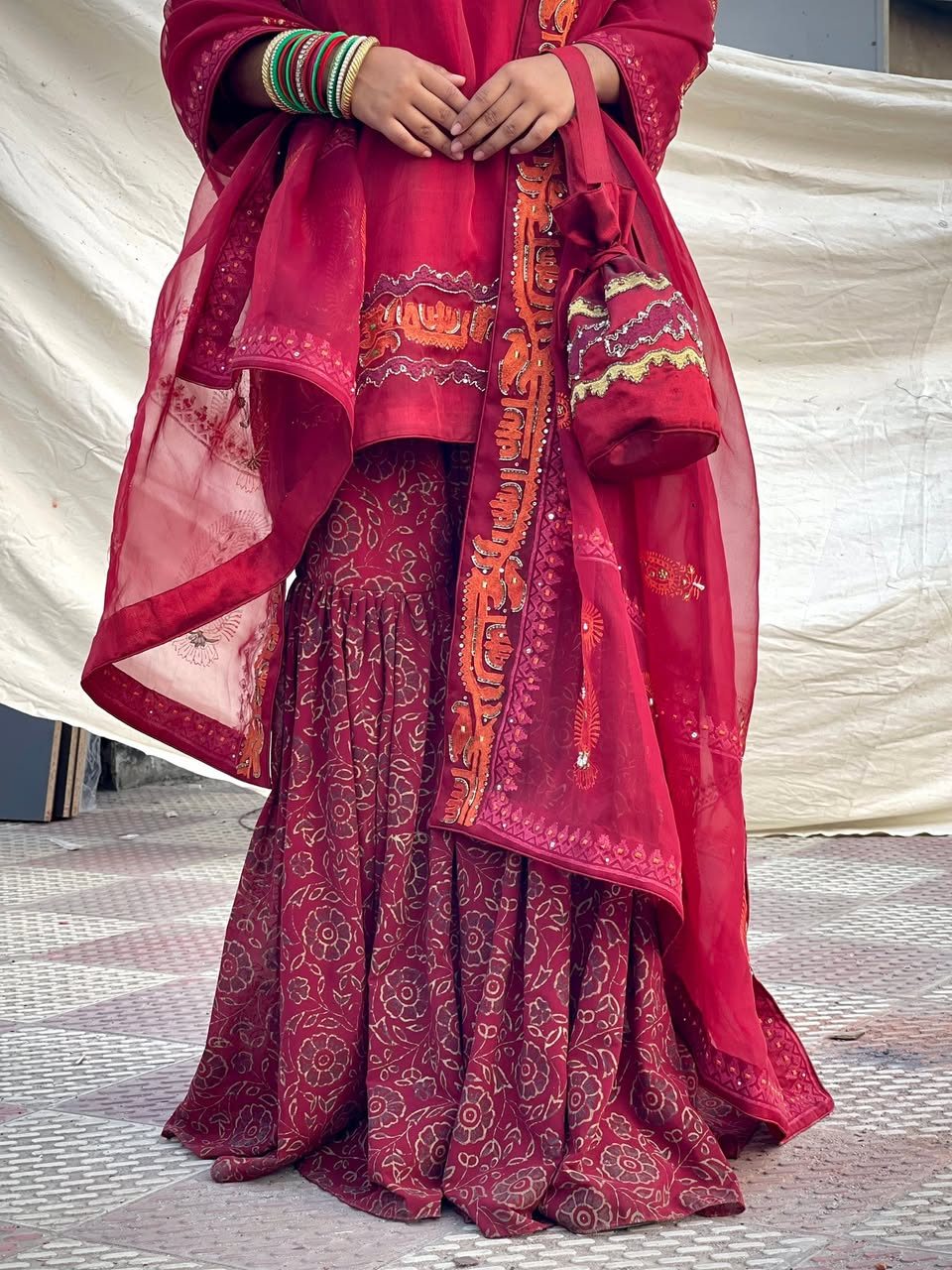 Maroon Dawaat Saree