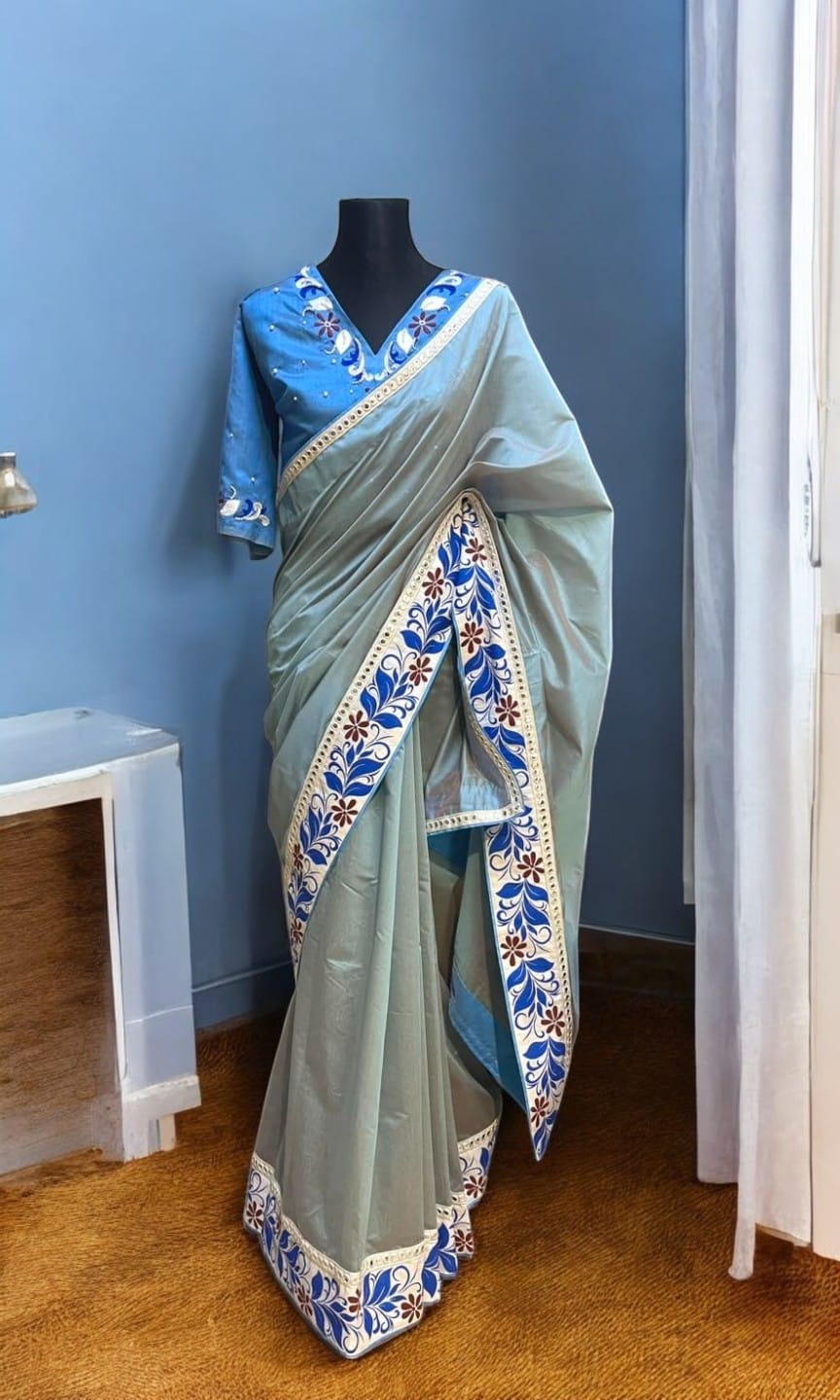 Chunri Kota Katan Lace Work Saree
