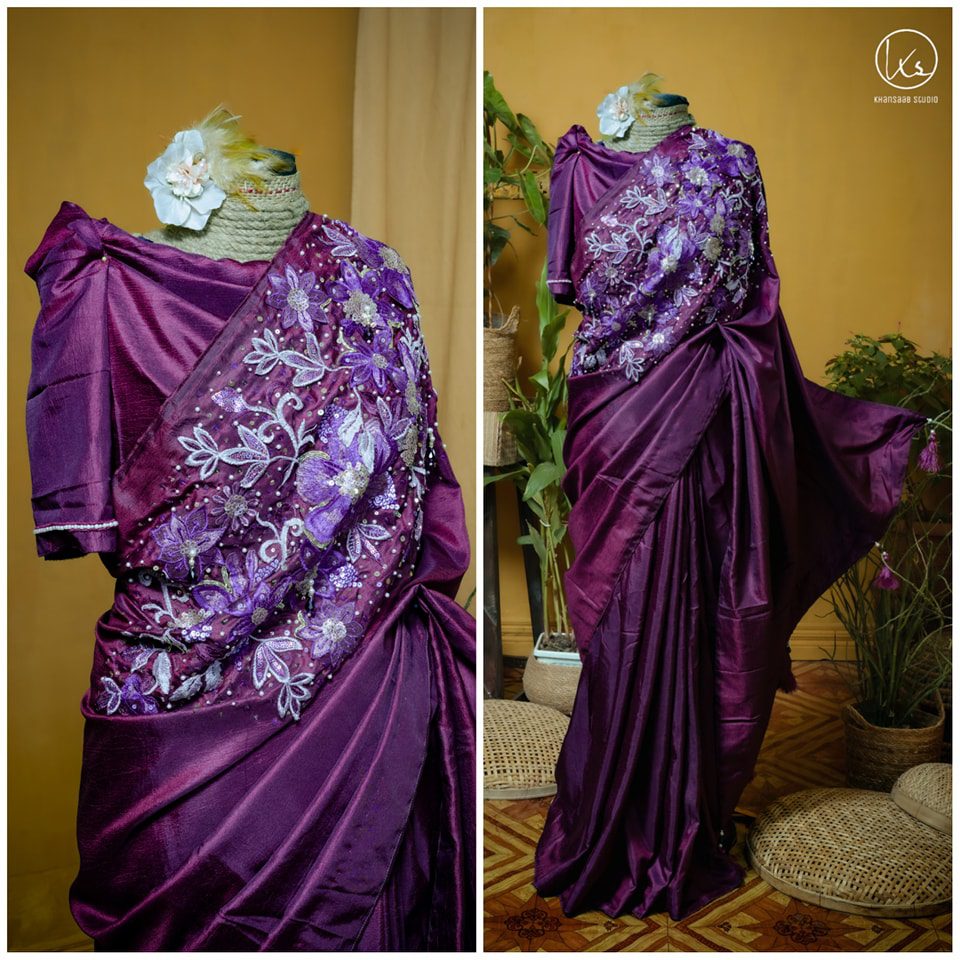 Bichitra Silk Carnation Saree