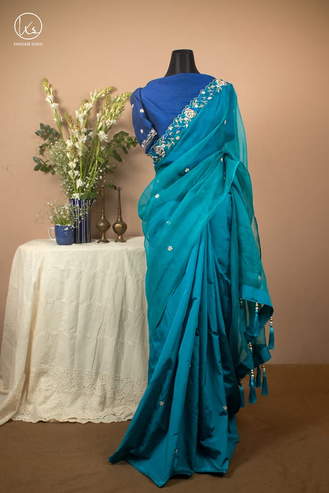 Golap Zardosi Work Muslin & Paper Silk Saree