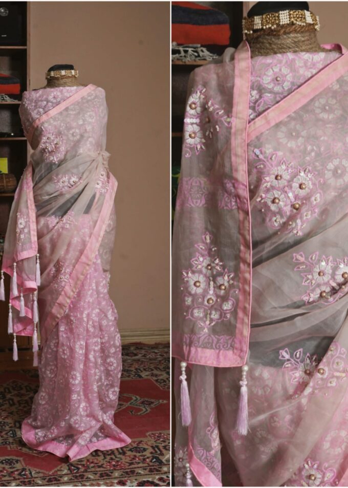 Block Print Muslin Saree