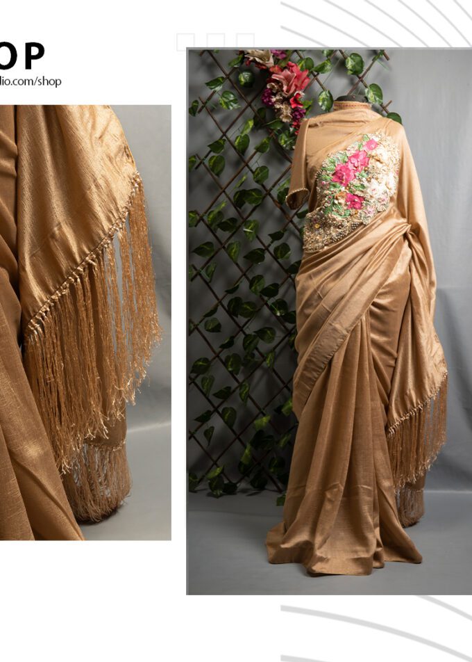 Bichitra Silk Carnation Saree
