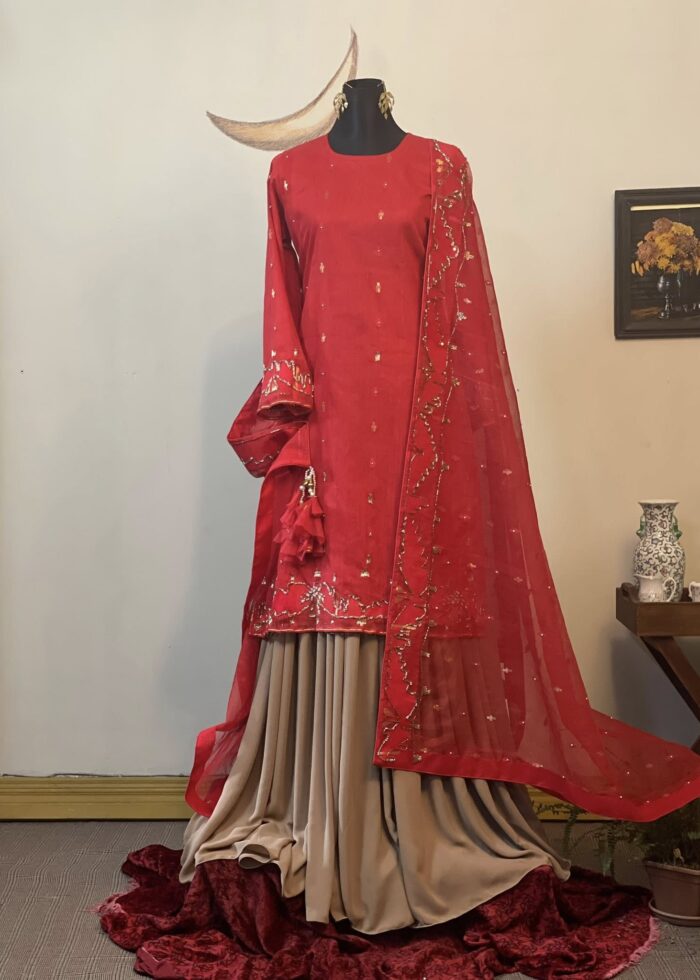 Jamdani Festive Sharara Suit