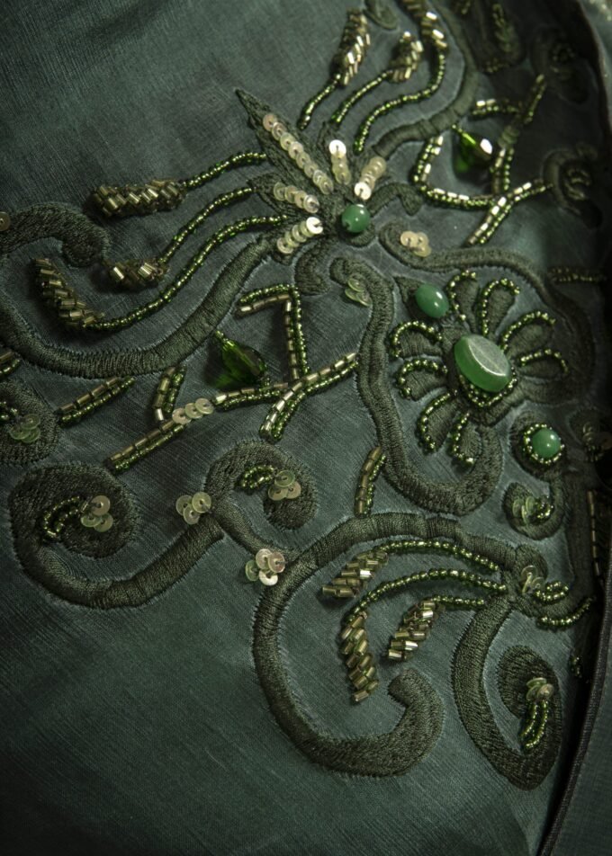 Floral Printed Organza & Chinon Silk Saree