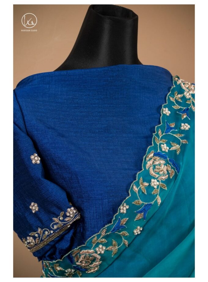 Golap Zardosi Work Muslin & Paper Silk Saree