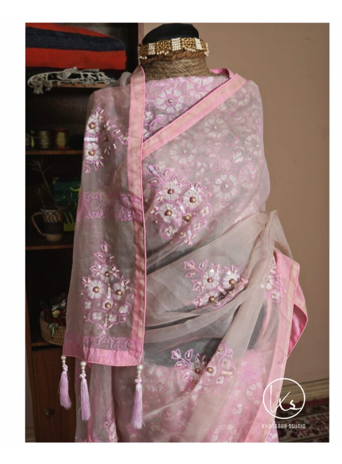 Block Print Muslin Saree