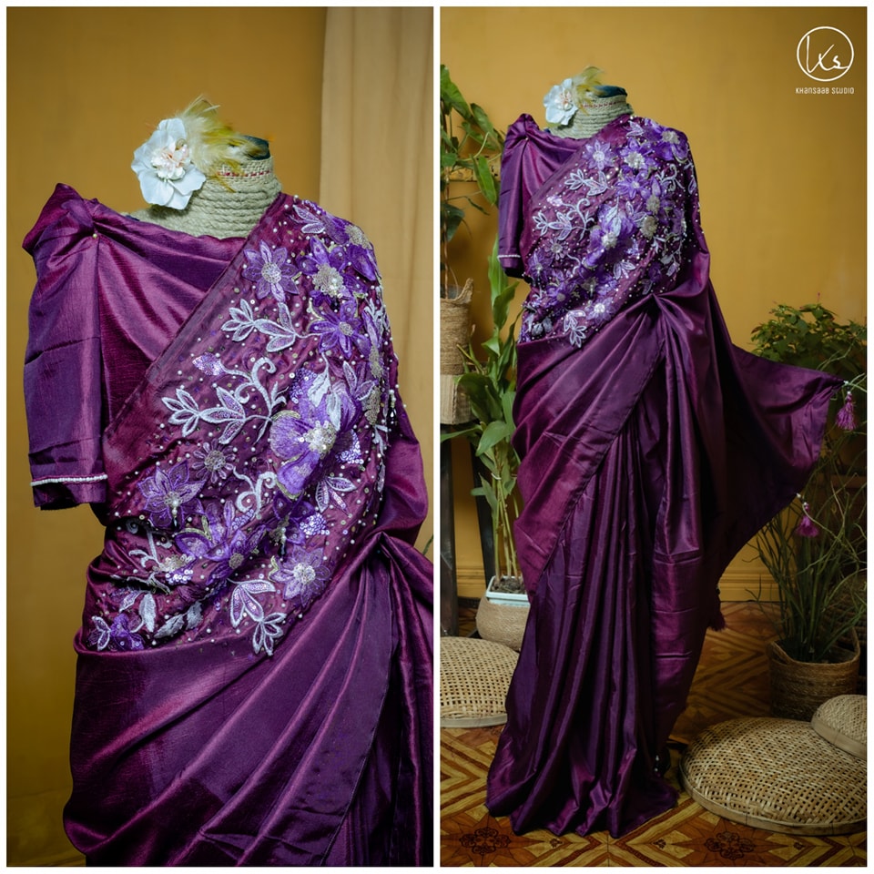 Bichitra Silk Carnation Saree