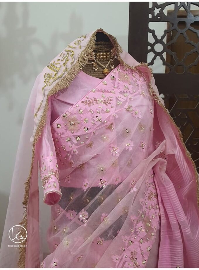 Dhakai Jamdani Embellished Saree