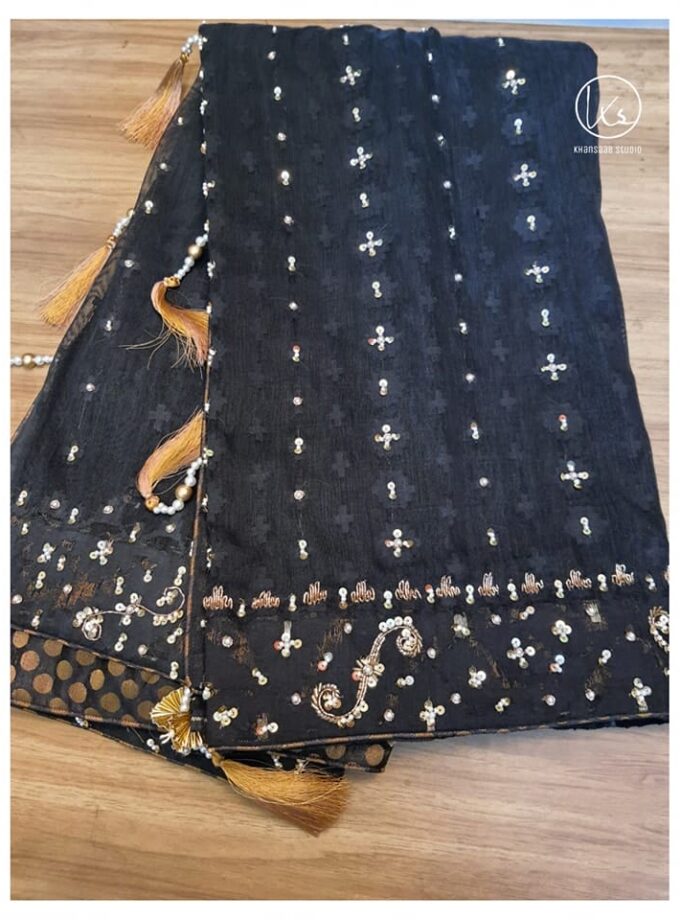 Dhakai Jamdani Embellished Saree