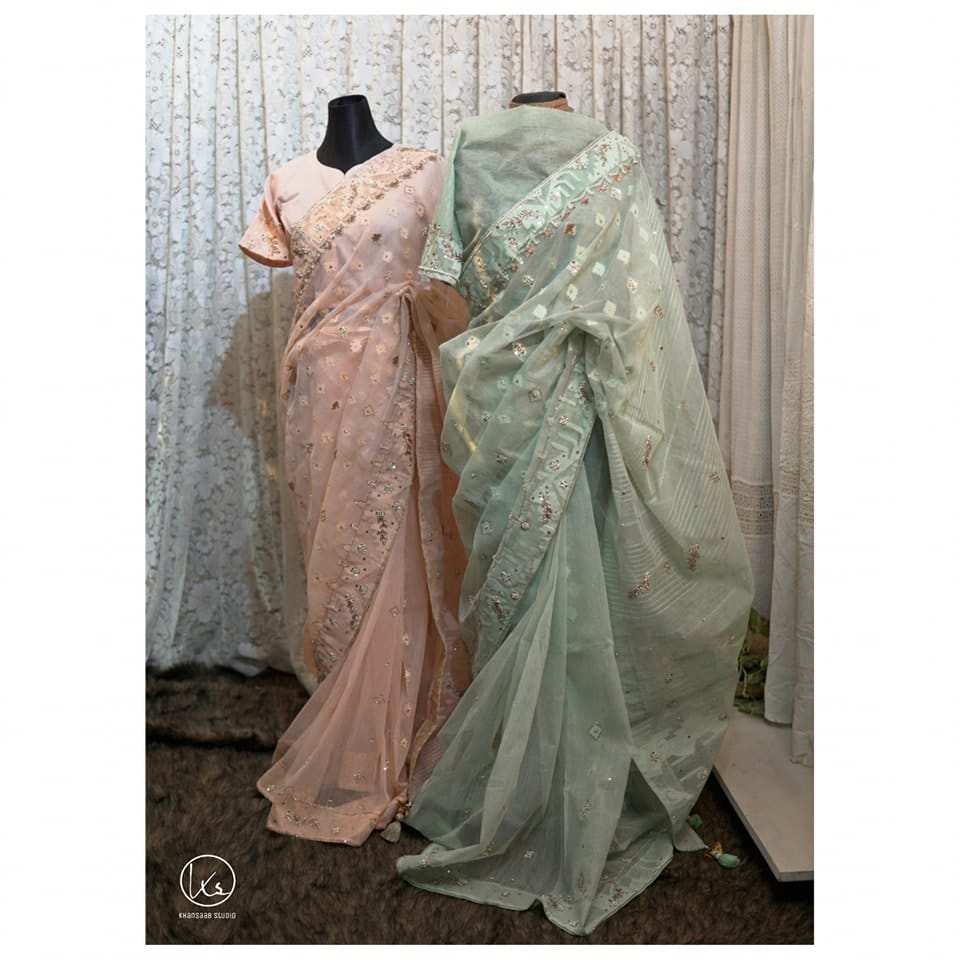 Dhakai Jamdani Embellished Saree