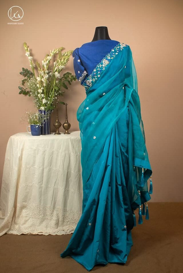 Golap Zardosi Work Muslin & Paper Silk Saree