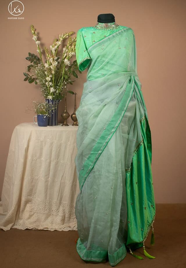 Royal Muslin Zardosi Elegance Saree