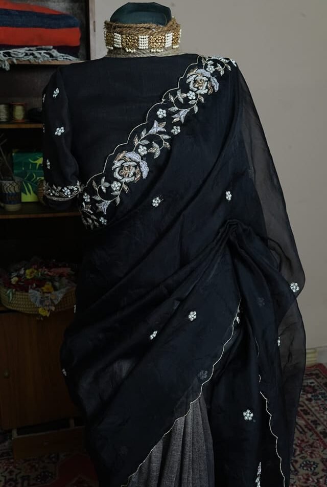 Golap Zardosi Work Muslin & Paper Silk Saree