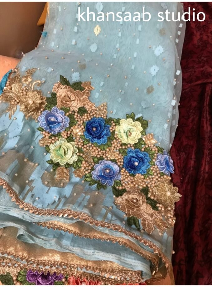 Dhakai Jamdani Carnation Saree