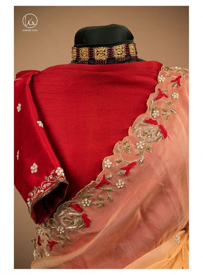 Golap Zardosi Work Muslin & Paper Silk Saree