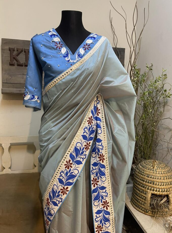 Chunri Kota Katan Lace Work Saree