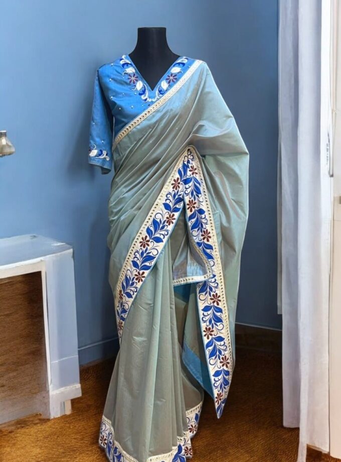 Chunri Kota Katan Lace Work Saree