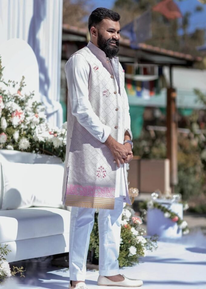 Embellished Jamdani Bridal Attire Combo