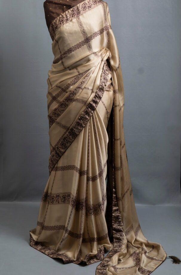 Digital Bloom Silk Saree