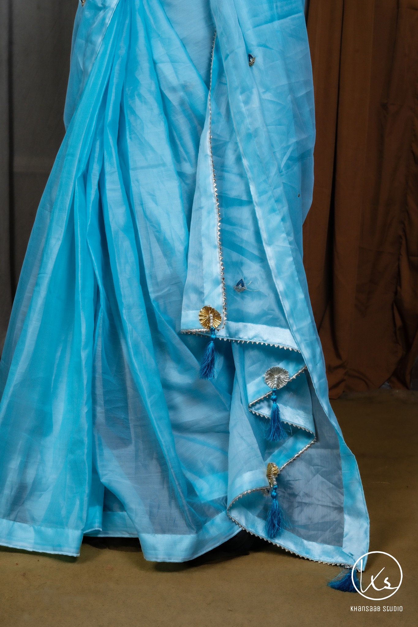 Taingail Muslin Saree - Image 3