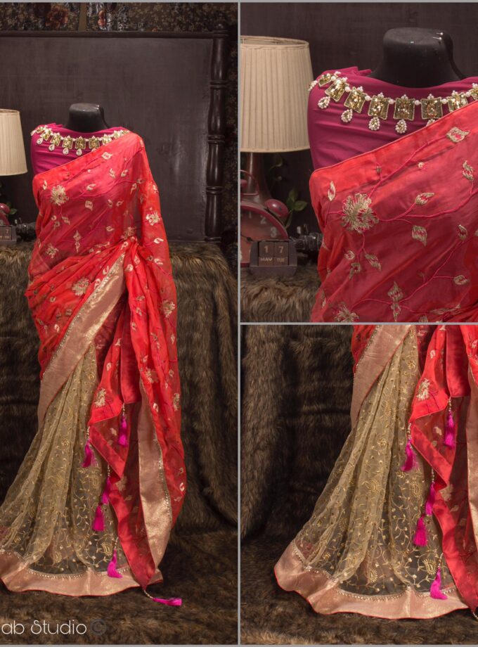 Gohona Neck Work Saree