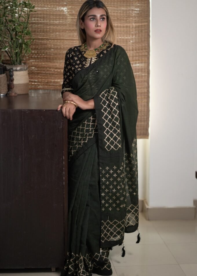 Aari Embroidered Kota Saree