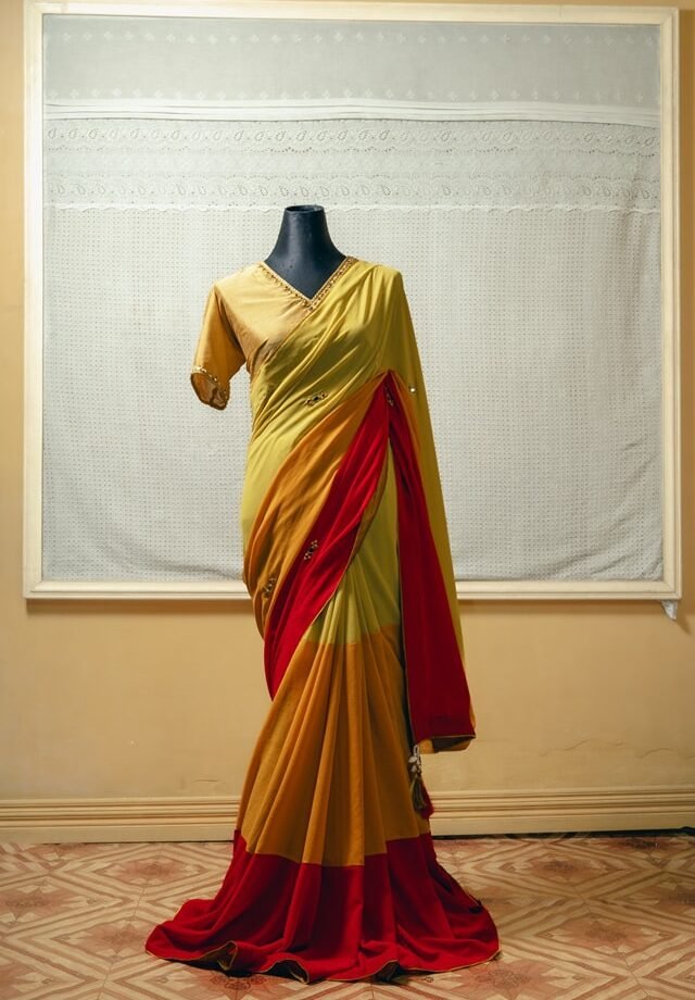 Crepe Georgette dollar Work Saree