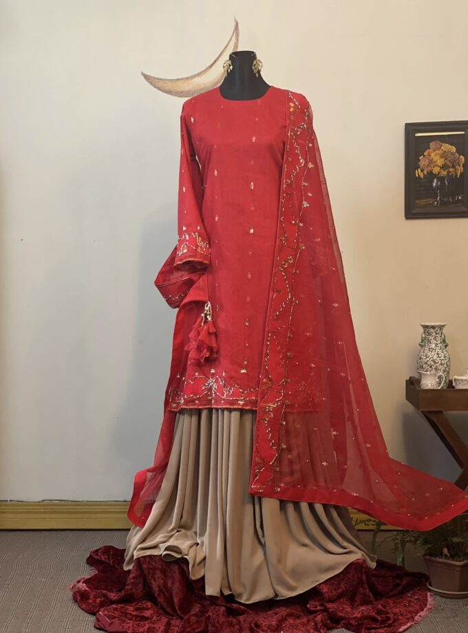 Jamdani Festive Sharara Suit