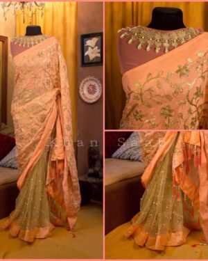 Empress Aari Embroidered Net Saree