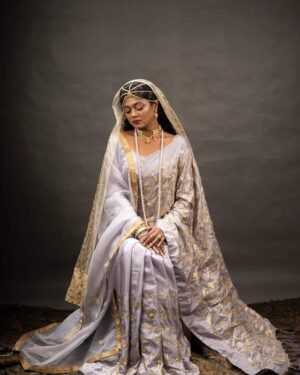 Elegant Aari Embroidery Silk Saree