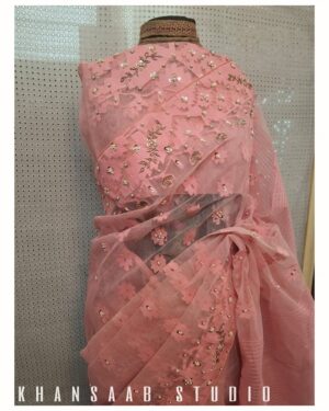 Dhakai Jamdani Embellished Saree