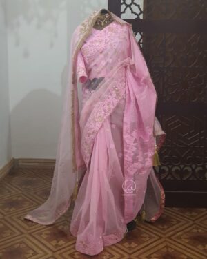 Dhakai Jamdani Embellished Saree
