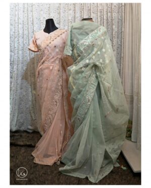 Dhakai Jamdani Embellished Saree