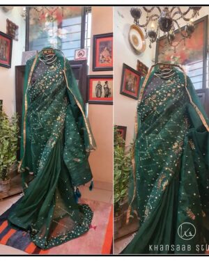 Dhakai Jamdani Embellished Saree