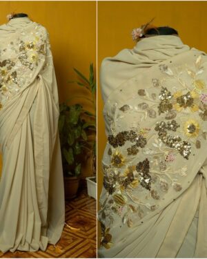 Crepe Georgette Carnation Saree
