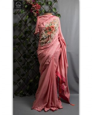 Bichitra Silk Carnation Saree