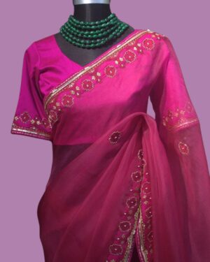 Muslin Embroidered Jamdani motif inspired saree