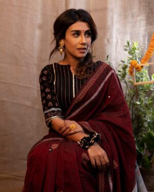 Block Print Dupian Silk Saree